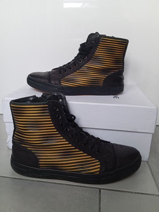 Sneakersy trampki skórzane Kazar wysokie róż 41 sznurowane