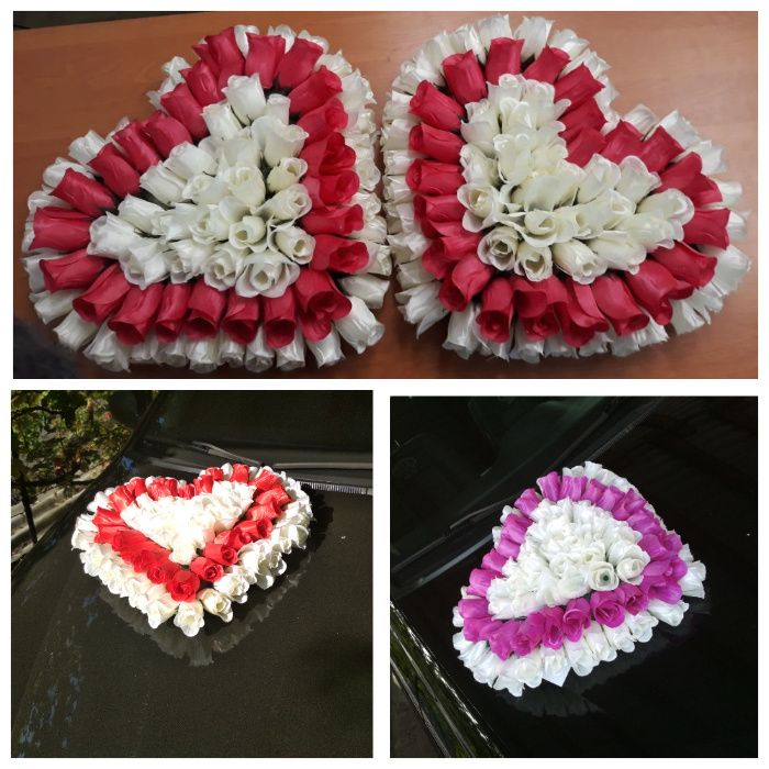 НОВІ Прикраси на весільну машину,Серце на весілля, украшения на авто