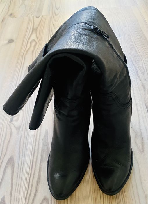 Włoskie buty kozaki ze skòry 38