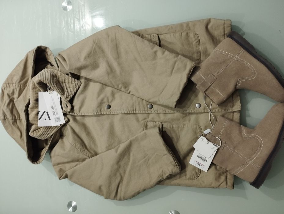 Zara набір, набор, куртка, черевики, ботинки