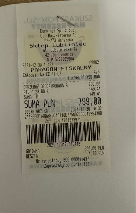 chłodziarka do mleka do ekspresu JURA