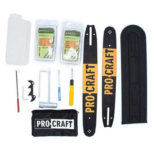 Бензопила Procraft GS-58X Высокооборотистая, 2 шины+2 цепи Топ продаж!