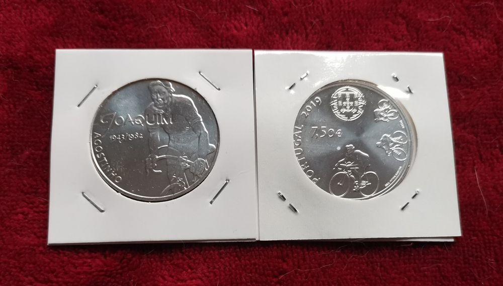 Moeda prata comemorativa - Joaquim Agostinho