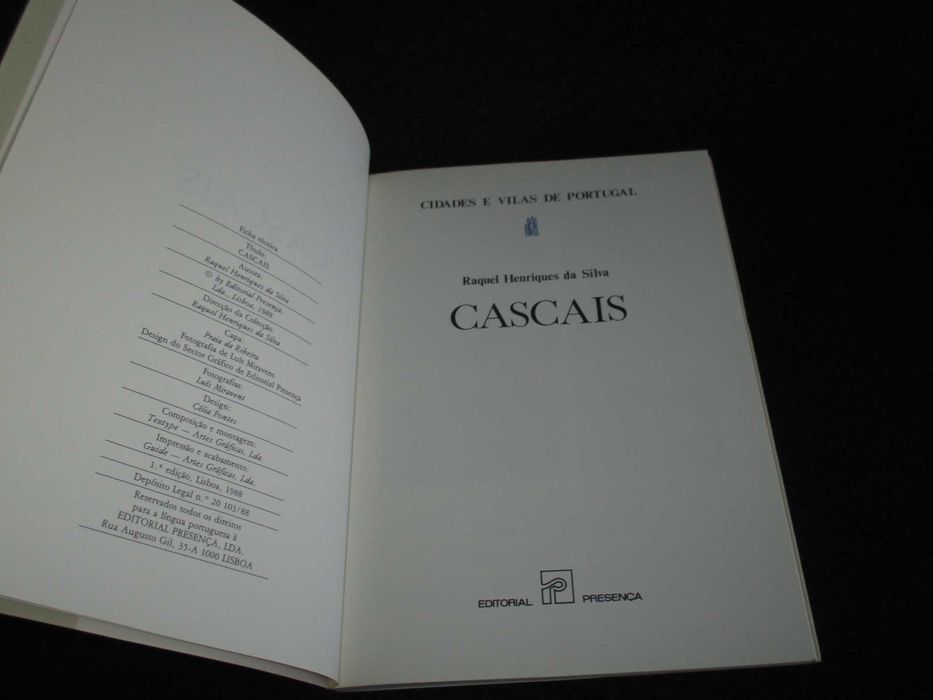 Livro Cascais Raquel Henriques da Silva Cidades e Vilas de Portugal