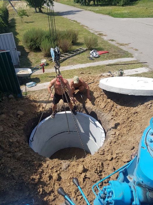 Выкопать канализацию,выгребную яму.Копка канализации,Септик.кольца ж/б