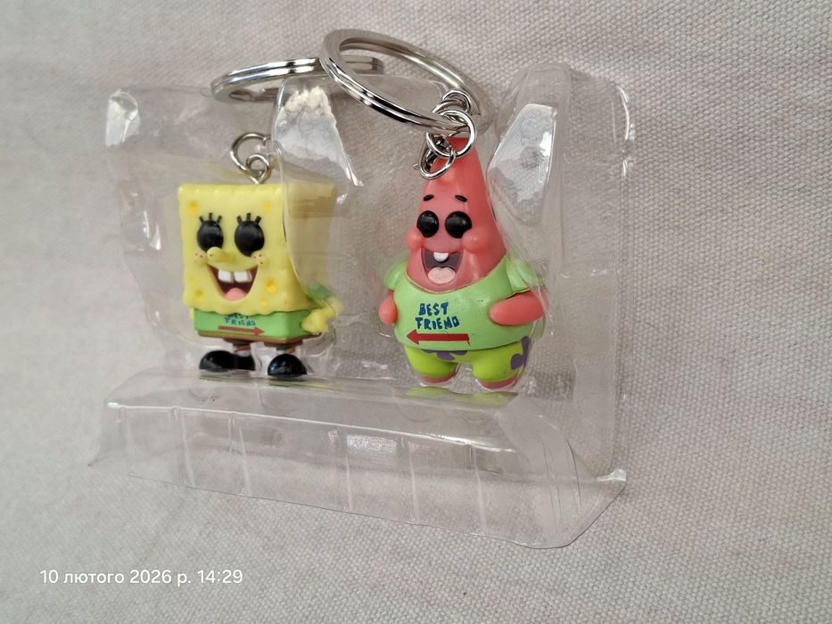 Фигурки брелоки фанко поп Губка Боб и Патрик Спанч Боб Spongebob pop