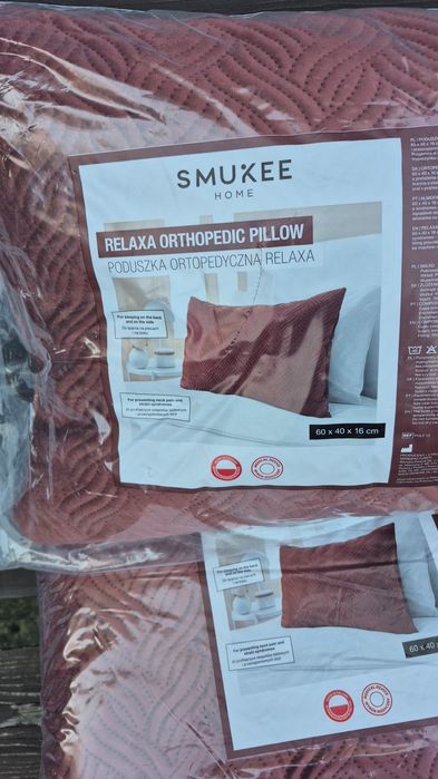 Smukee relaxa poduszka ortopedyczna 60x40 bordo