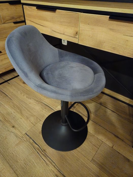 Krzesło barowe szare GOSSI Agata meble