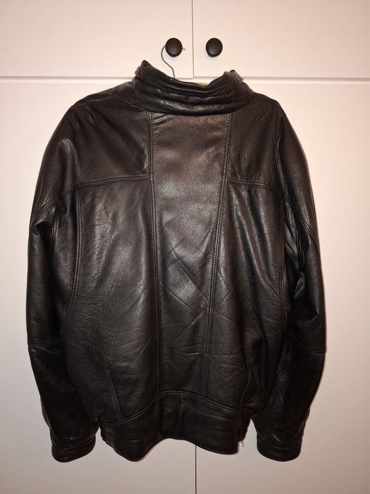 Kurtka skórzana, prawdziwa włoska skóra, wzrost 184-188 cm