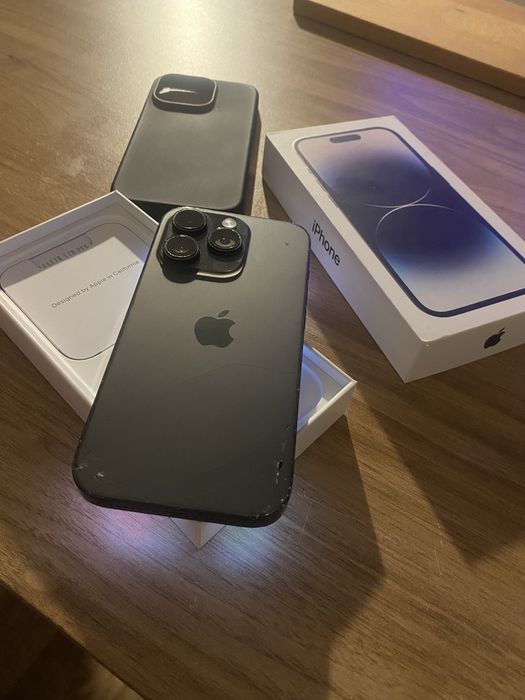 iPhone 14 Pro 128GB Czarny | Bez simlocka | 100% sprawny | z pudełkiem i etui