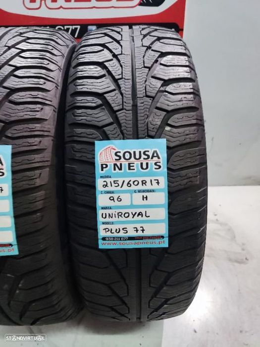 2 pneus semi novos 215-60r17  uniroyal - oferta dos portes 110 euros