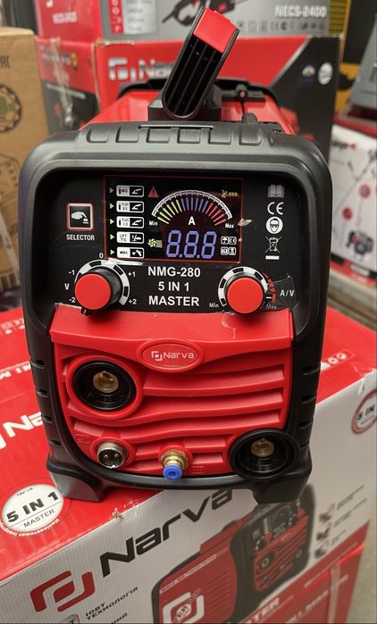 Сварочный полуавтомат NMG-280 5in1 master ( мини, флюс/газ, эл-д, под 1 кг)