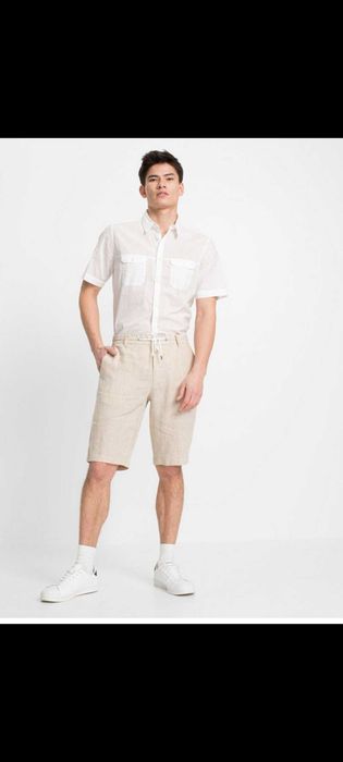 Lniane spodenki męskie 60