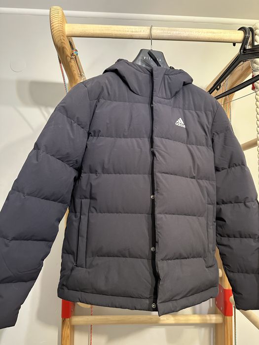 Kurtka pikowana Adidas męska Helionic Hooded Down czarna r. S