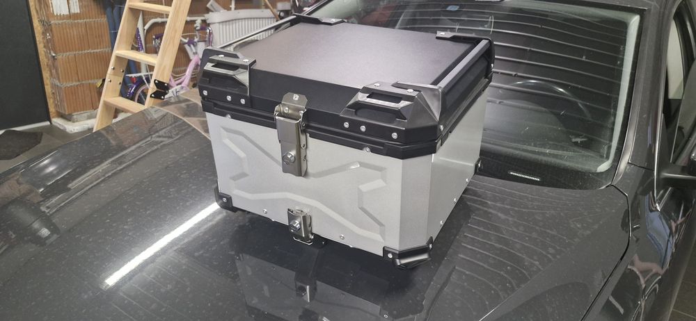 Kufer motocyklowy 55l aluminiowy aluminium skrzynia Adventure