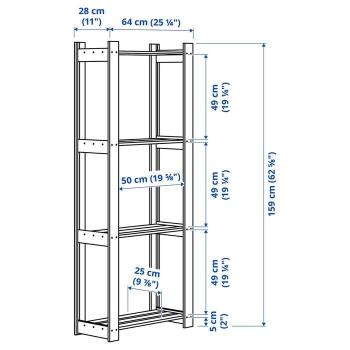Estante de Madeira Ikea (conjunto de 3unidades)