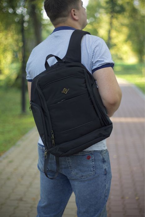 Рюкзак чоловічий міський. Сумка. Шкільний рюкзак чорний. Портфель