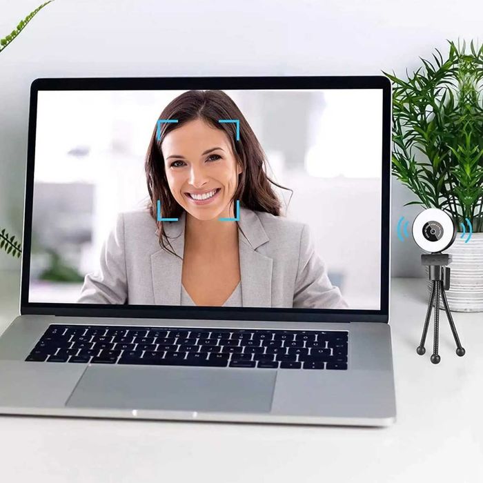 Веб камера full HD 1080P з вбудованим мікрофоном підсвіткою триногою