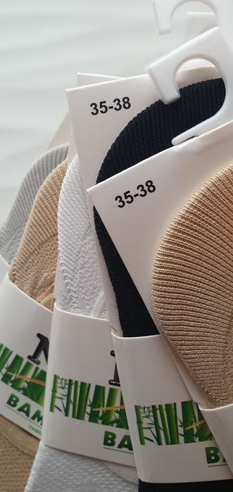 Skarpetki baletki balerinki stopki stópki 35-38 bambusowe siateczka