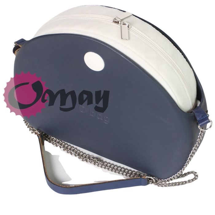 ŚMIETANKA organizer do OBAG MOON LIGHT welur krem 2 kieszenie OMAY