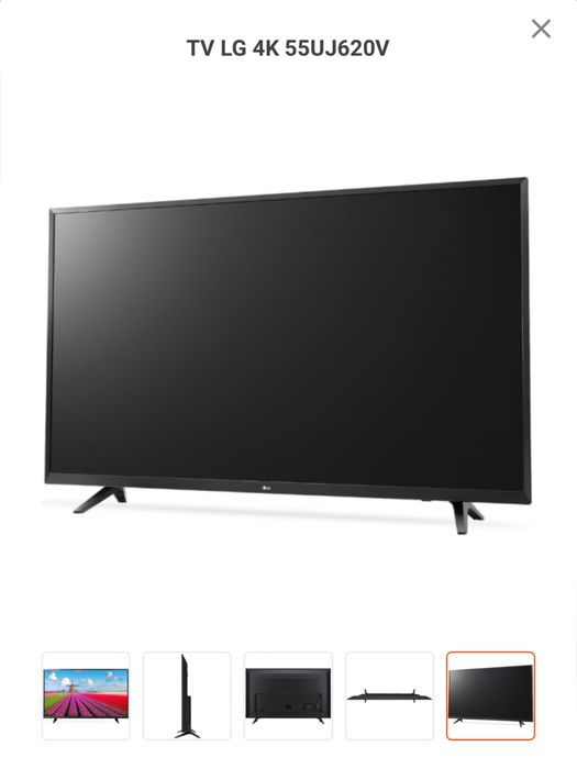 Smart TV LG 55” modelo 55UJ620V