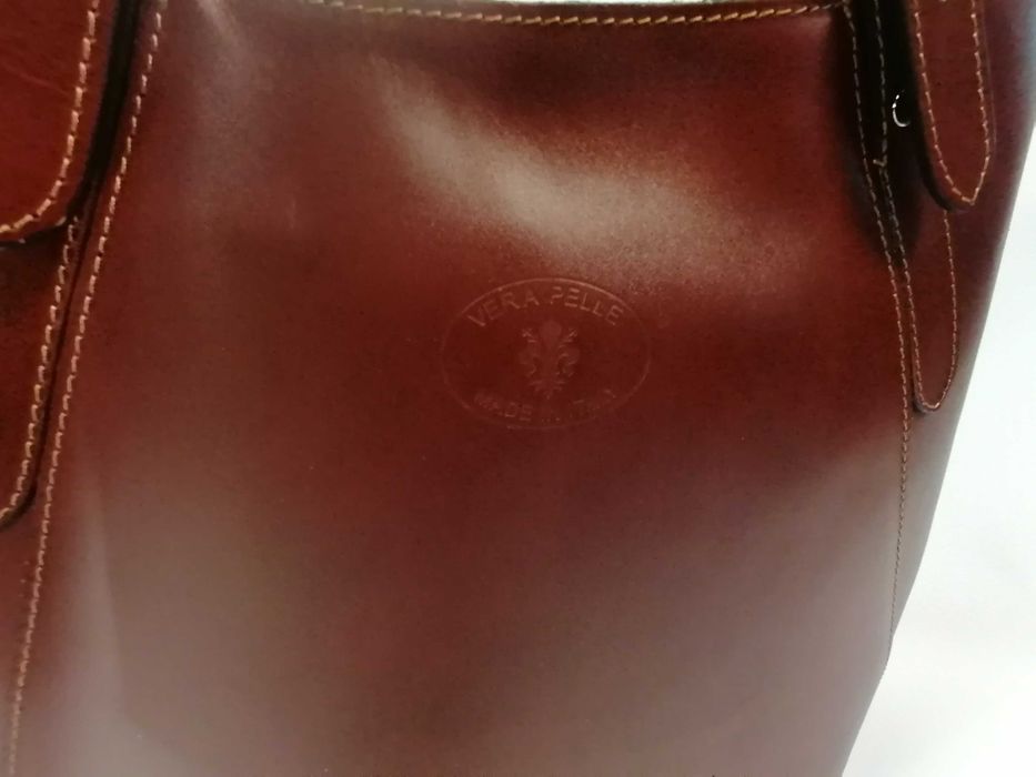 Nowa torebka damska skórzana Vera Pelle Made in Italy duża A4