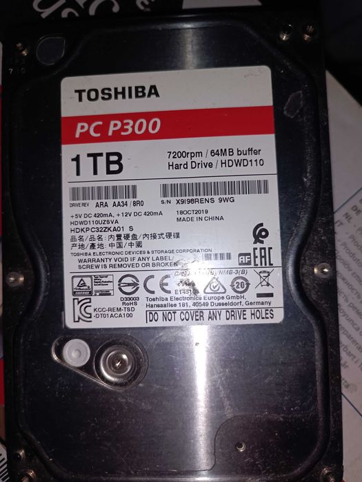 Disco duro 1tb Toshiba 3.5 sata