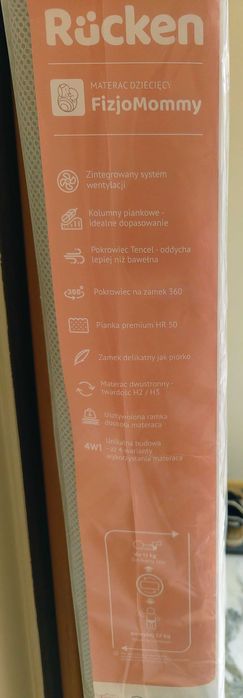 Materac dziecięcy Rucken fizjomommy 60x120cm