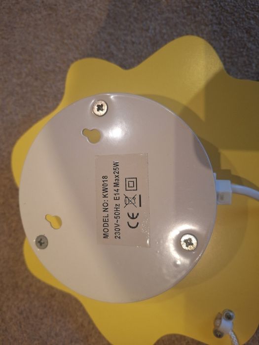 Lampa kinkiet dziecięca słonko