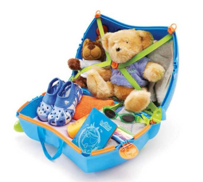 Walizka dla dzieci jeżdżąca niebieska - Terrance 18L NOWA