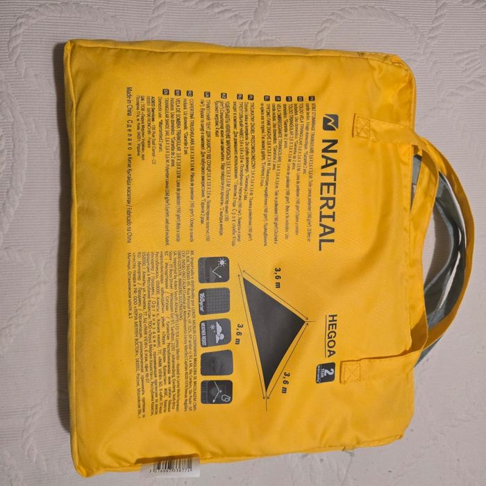 Vela de sombra para jardim de cor amarela