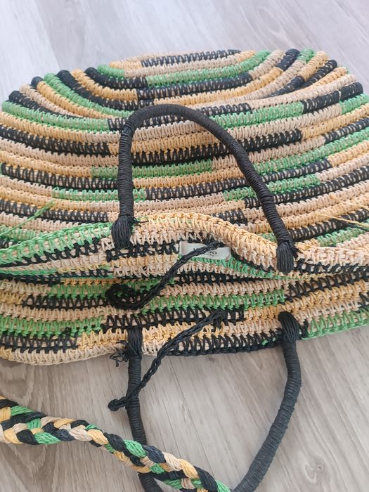 Torba pleciona plażowa mango duża pojemna mieści a 4