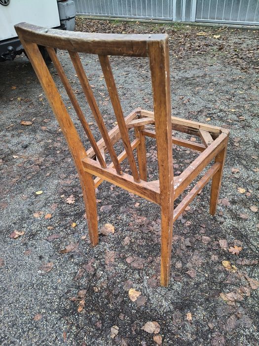 Zabytkowa rama krzesła dąb przedwojenne wysylka