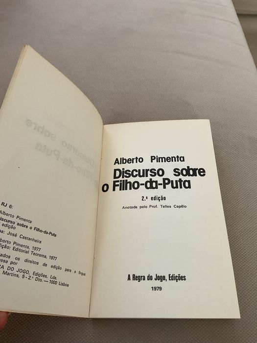 Discurso sobre o Filho-da-Put.. / Alberto Pimenta