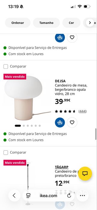 Candeeiro ikea DEJSA