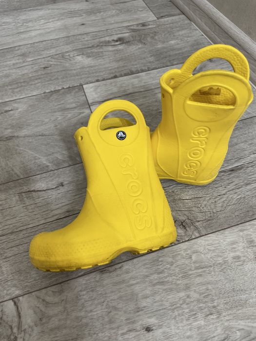 Чоботи crocs жовті
