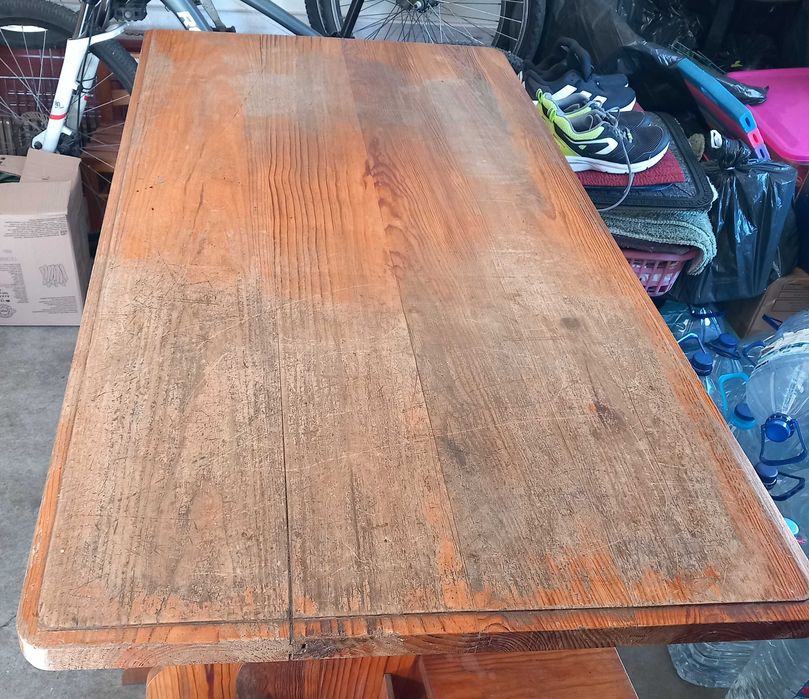 Mesa Cozinha Rústica com 6 Bancos