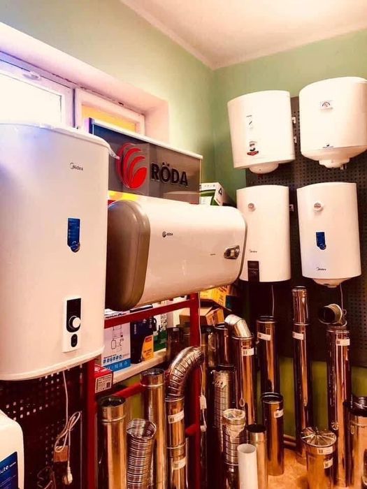Водонагрівачи бойлери ТМ "Ariston"  "Atlantic"  "Gorenje" "Midea" "Röda""Round", "Superlux", "Tesy"