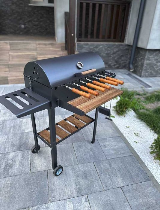 ХІТ СЕЗОНУ / Мангал з кришкою на 8 шампурів ПОСИЛЕНИЙ