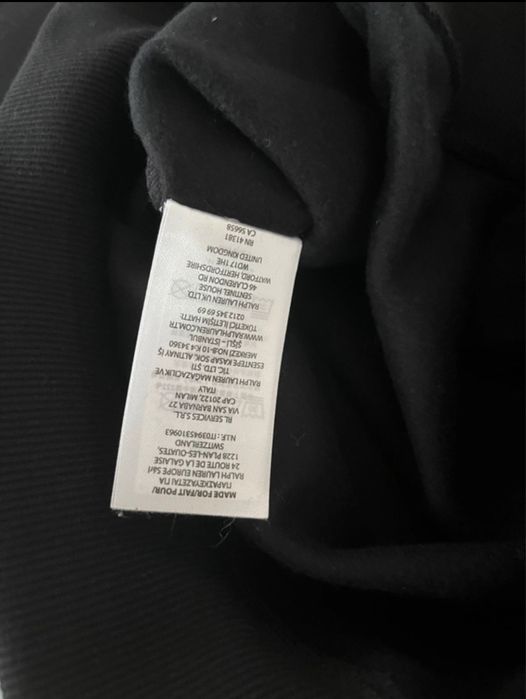 Hoodie Ralph Lauren preto sem capuz