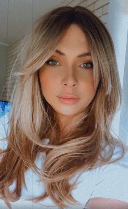 Włosy Toper z grzywką ombre