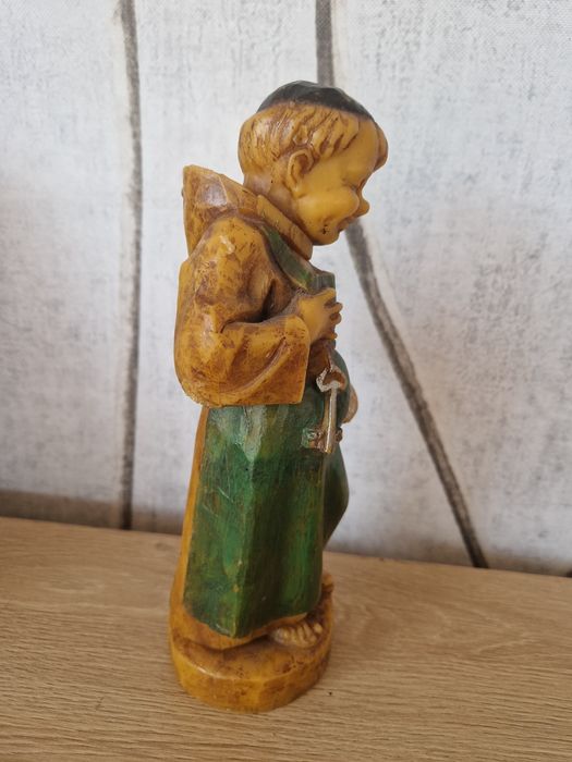 Wosk - Figurka - Mnich - Vintage