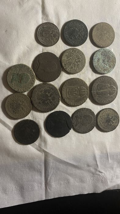 Zestaw starych monet – krajcary / Ein Kreuzer