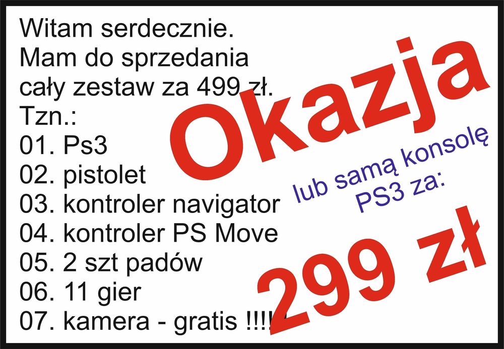 Konsola ps3 tanio