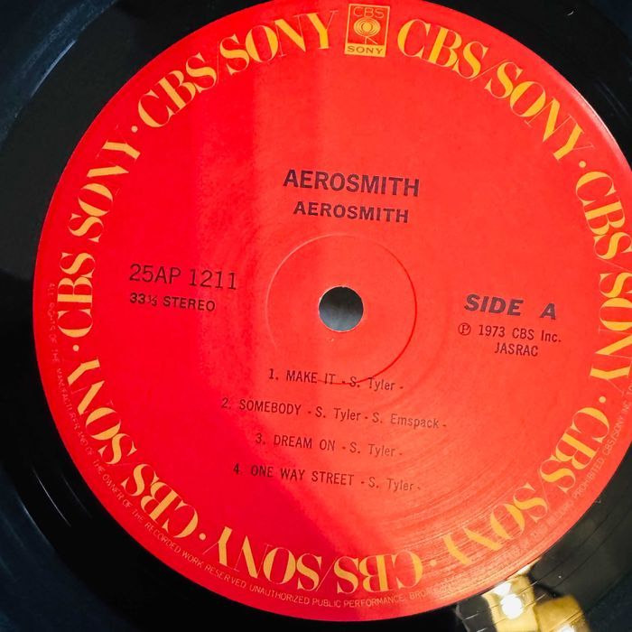 Aerosmith	Aerosmith	EX-/EX	Japan Obi LP	1978	Cbs/sony	25AP 1211
