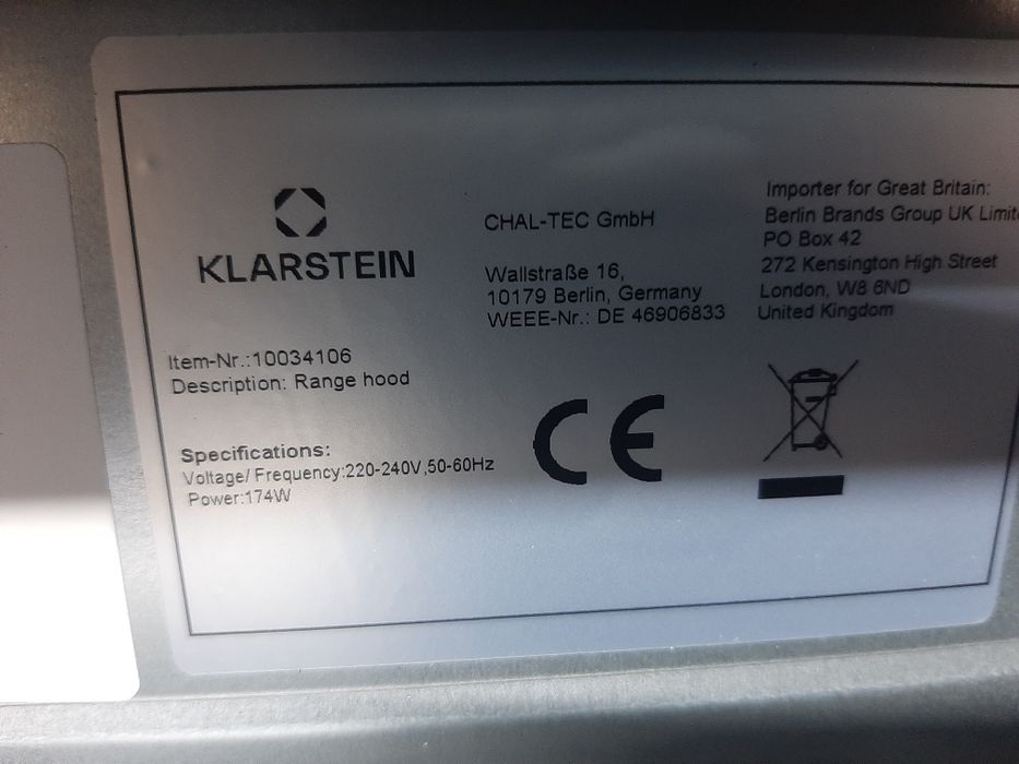 Вытяжка Klarstein Alina 90см