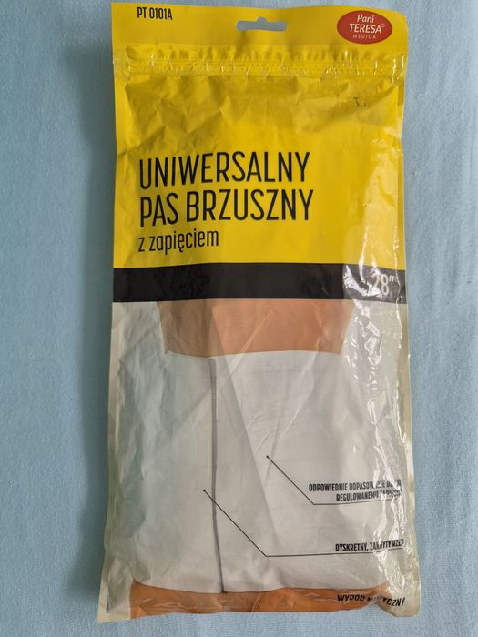 Pas brzuszny na rzep  pooperacyjny uniwersalny 28 L Pani Teresa Medica nowy