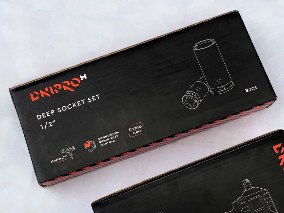 Комплект Dnipro-M: Гайковерт DTW-201BC Compact + Набір ударних головок