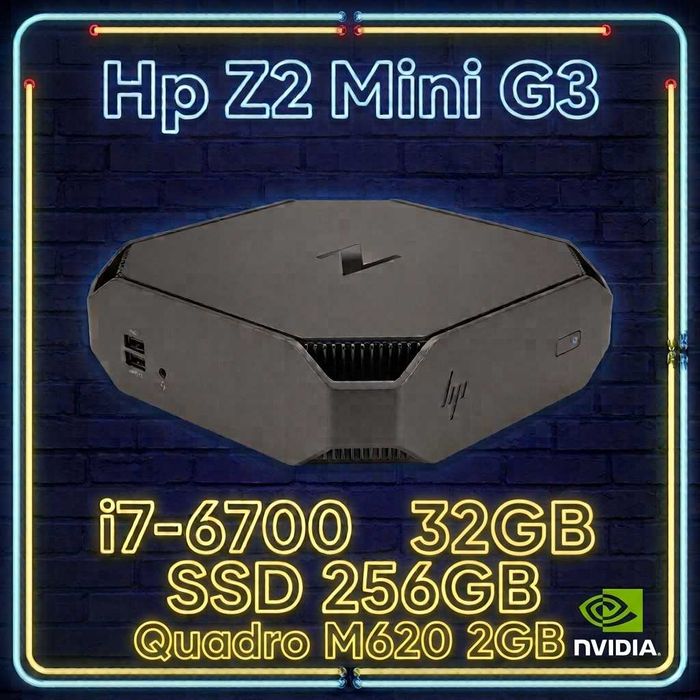 Міні ПК HP Z2 Mini G3 i7-6700 32GB 256GB SSD Quadro M620 2GB Win 11 Гарантія ФОП Робоча станція Неттоп Комп'ютер Системний блок