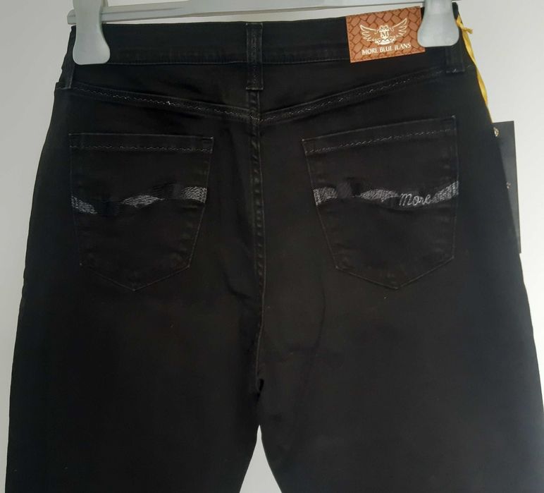 Calças Ganga Senhora Pretas More Blue Jeans Novas 44